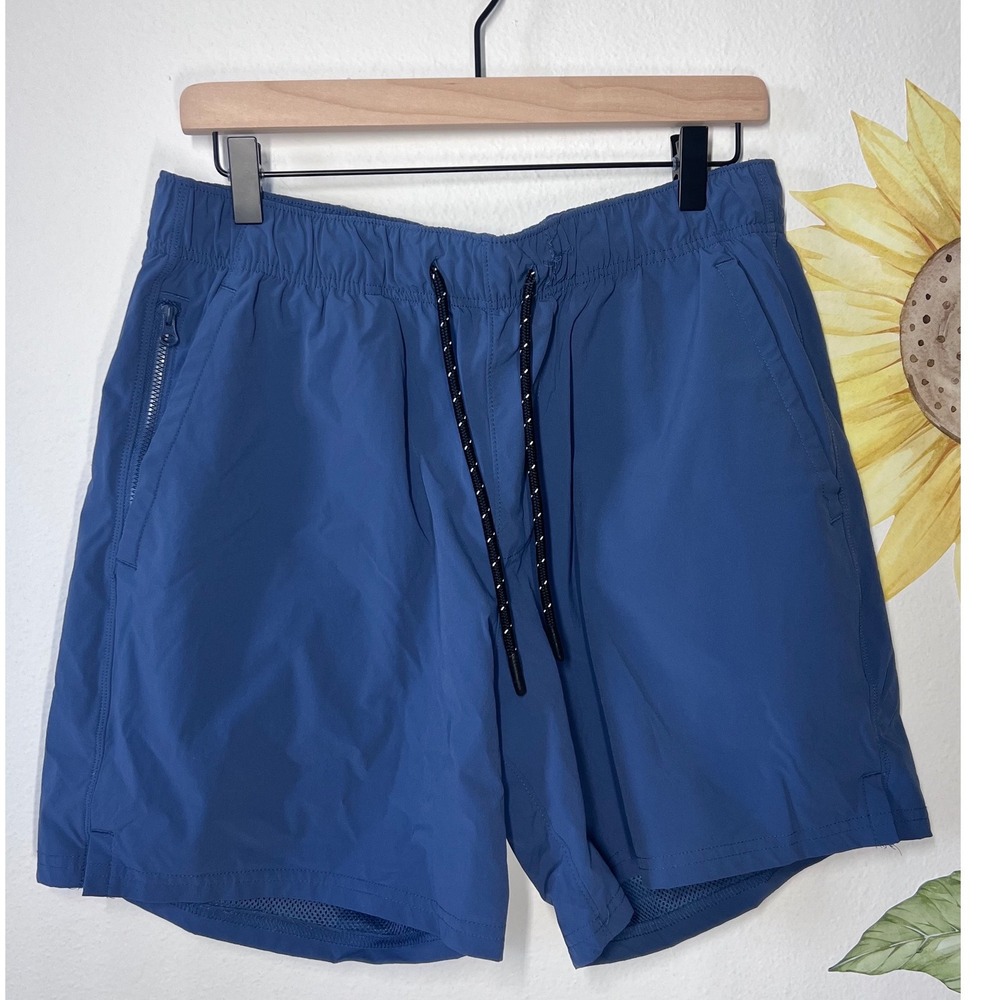 Abercrombie & Fitch Mens Blue Active Mesh Lined Shorts Size Large